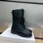 DD D TRAP ANKLE BOOT CALFSKIN AND SHEARLING BLACK