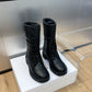 DD D TRAP ANKLE BOOT CALFSKIN AND SHEARLING BLACK
