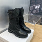 DD D TRAP ANKLE BOOT CALFSKIN AND SHEARLING BLACK