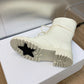 DD D TRAP ANKLE BOOT CALFSKIN AND SHEARLING WHITE