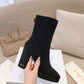 DD D RISE ANKLE BOOTS BLACK