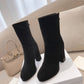 DD D RISE ANKLE BOOTS BLACK