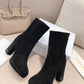 DD D RISE ANKLE BOOTS BLACK