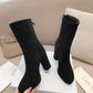 DD D RISE ANKLE BOOTS BLACK