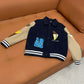 FD FDLICIOUS BOMBER JACKET BEIGE AND BLUE FW1348ATEAF1R4X