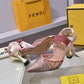 FD COLIBRI EMBROIDERED SLINGBACK PUMPS PINK
