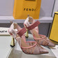 FD COLIBRI EMBROIDERED SLINGBACK PUMPS PINK