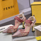 FD COLIBRI EMBROIDERED SLINGBACK PUMPS PINK
