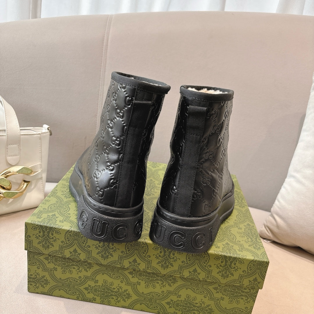 GG WOMEN’S BOOT GG LEATHER BLACK