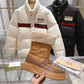 GG HORSEBIT CHEVRON QUILTED BOOTS BROWN