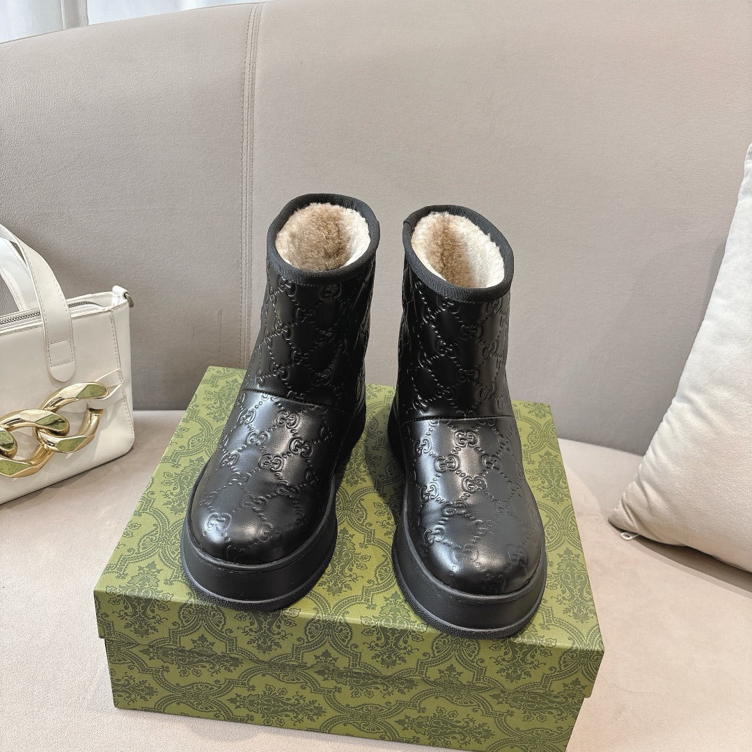 GG WOMEN’S BOOT GG LEATHER BLACK