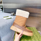 GG HORSEBIT CHEVRON QUILTED BOOTS BROWN