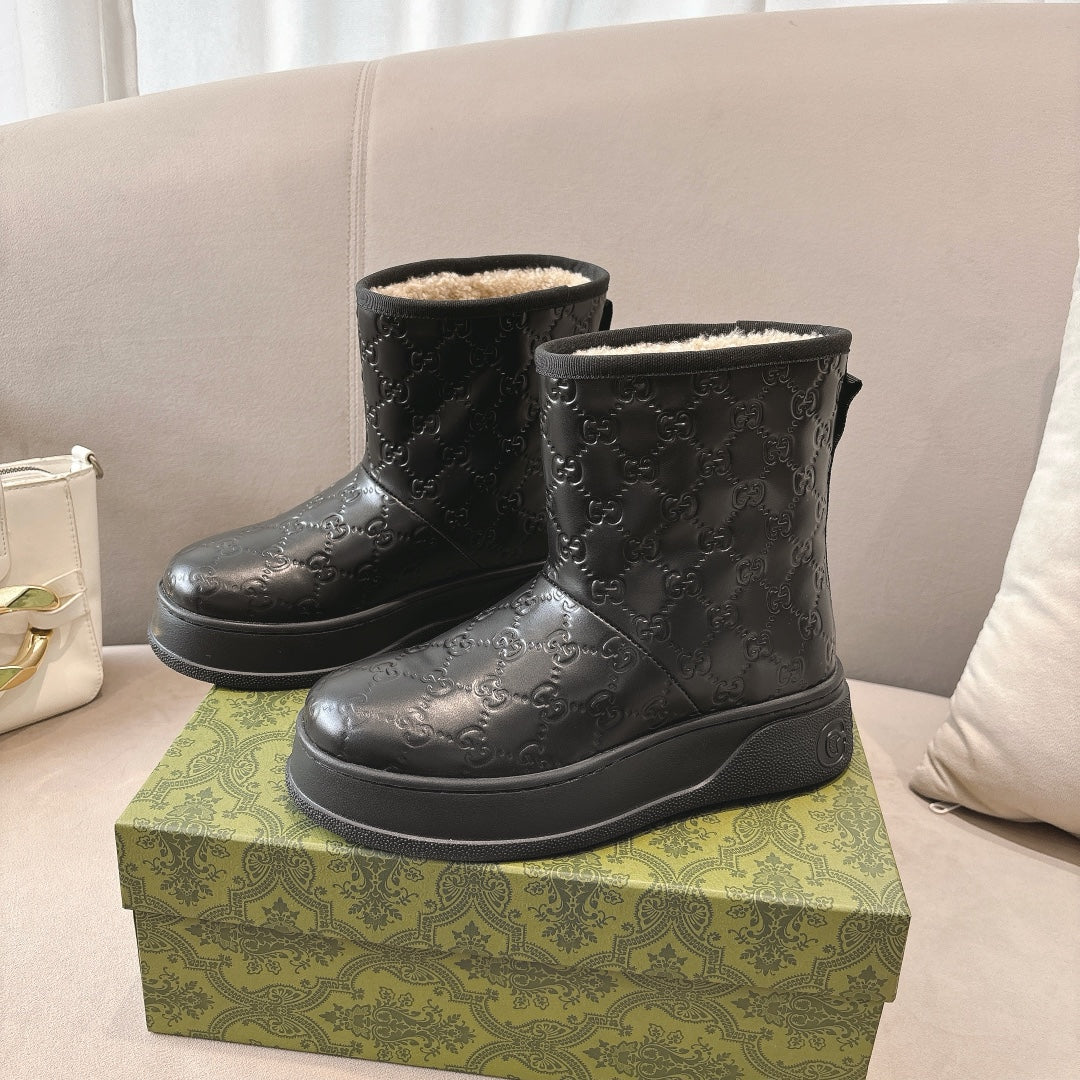 GG WOMEN’S BOOT GG LEATHER BLACK