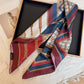 GG HERITAGE PRINT SILK SCARF BROWN AND RED 90CM 786222 3G001 6168