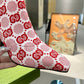 GG GG 75MM KNIT ANKLE BOOTS RED FLUORESCENT WHITE FABRIC 718378 FAAQP 5810