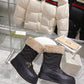 GG HORSEBIT CHEVRON QUILTED BOOTS BLACK