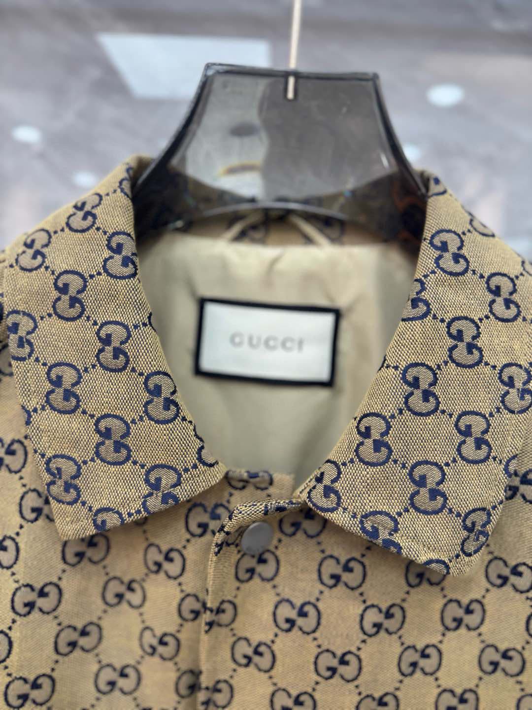 GG GG LINEN BLEND CANVAS JACKET BEIGE 784252 ZAM7G 9118