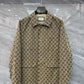 GG GG LINEN BLEND CANVAS JACKET BEIGE 784252 ZAM7G 9118