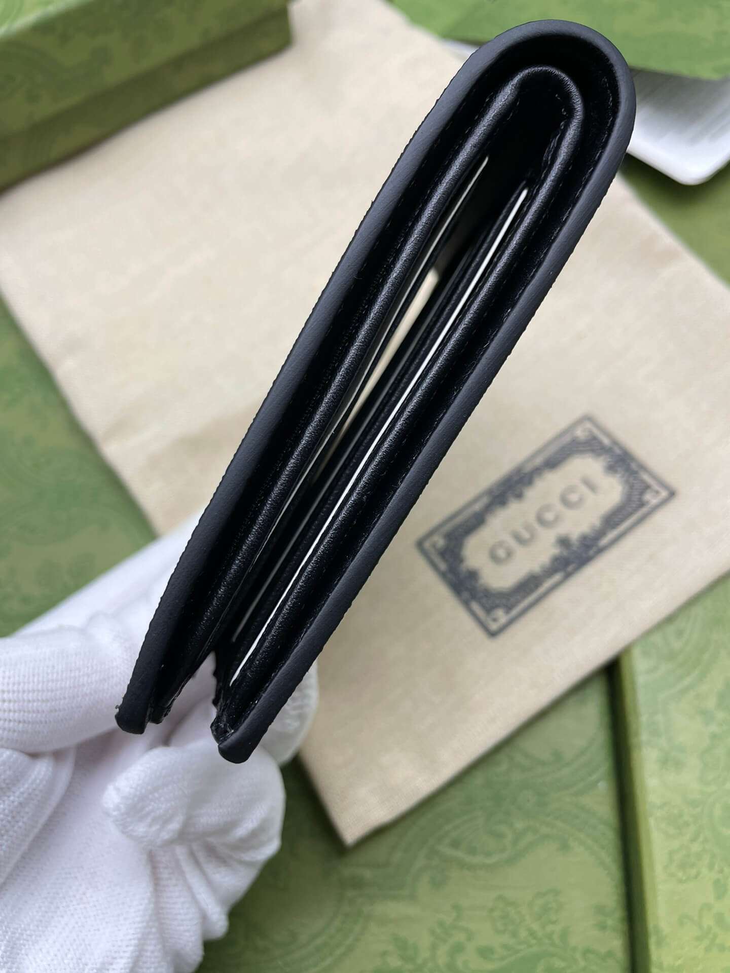 GC PVC Screen Printing snake wallet black 451268
