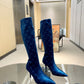 DD WOMEN'S GG KNEE-HIGH BOOT BLUE