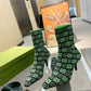 GG GG 75MM KNIT ANKLE BOOTS BLACK FLUORESCENT GREEN FABRIC718378 FAAQP 1004