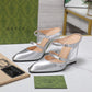 GG WOMEN'S WEDGE MULE SILVER