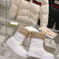 GG HORSEBIT CHEVRON QUILTED BOOTS WHITE