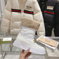 GG HORSEBIT CHEVRON QUILTED BOOTS WHITE