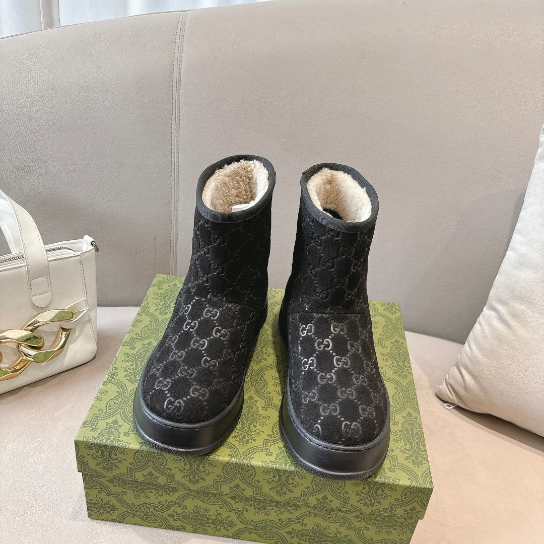 GG WOMEN’S BOOT GG SUDE CANVAS BLACK
