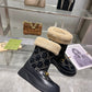 GG 1955 HORSEBIT SNOW BOOTS VELVET FABRIC BLACK