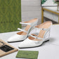 GG WOMEN'S WEDGE MULE WHITE 827856 CLG00 9014
