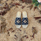 GC new MARMONT SLIDES slippers black starboard flat canvas sandals