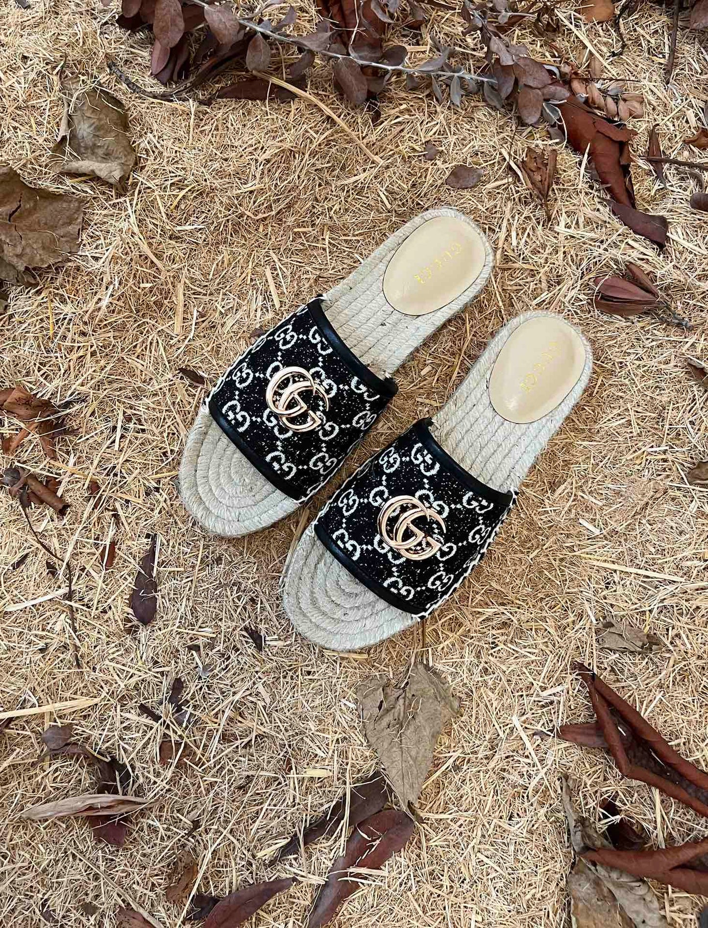 GC new MARMONT SLIDES slippers black-2 starboard flat canvas sandals
