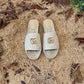 GC new MARMONT SLIDES slippers apricot starboard flat canvas sandals