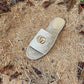 GC new MARMONT SLIDES slippers apricot starboard flat canvas sandals