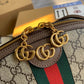 Ophidia GG Shell bag 499621 Brown retro canvas