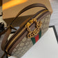 Ophidia GG Shell bag 499621 Brown retro canvas