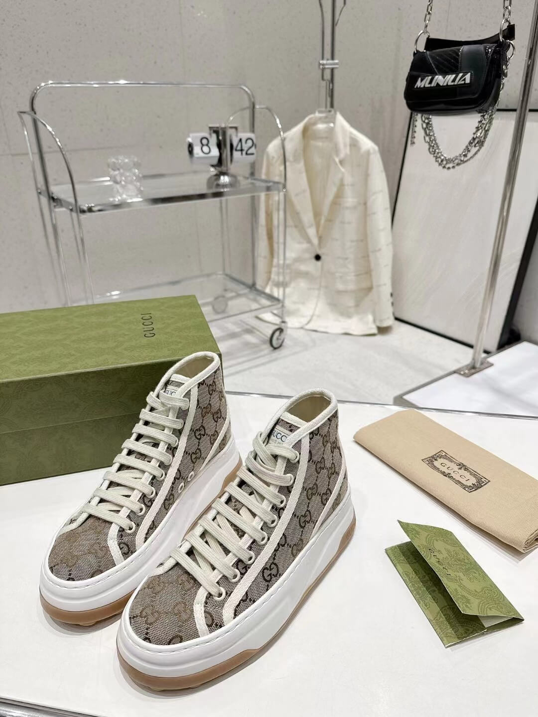 GG Women sneakers canvas leather white 20230609