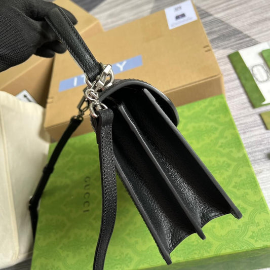 GG silver BB shoulder crossbody bag black Co branded style 680119