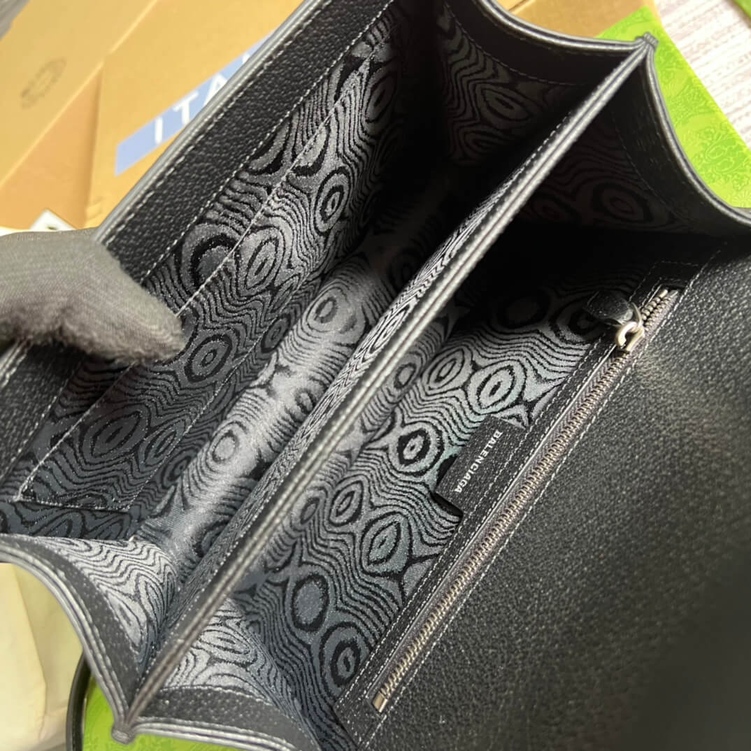 GG silver BB shoulder crossbody bag black Co branded style 680119