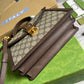 GG gold BB shoulder crossbody bag brown Co branded style 680119