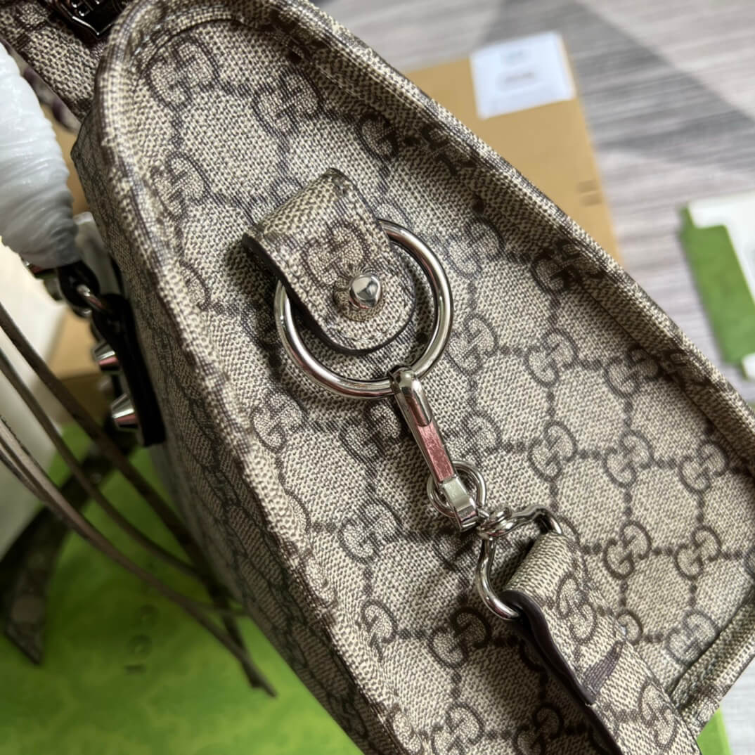 GG 681690 shoulder bag Handbag Aria Real Leather/pvc grey