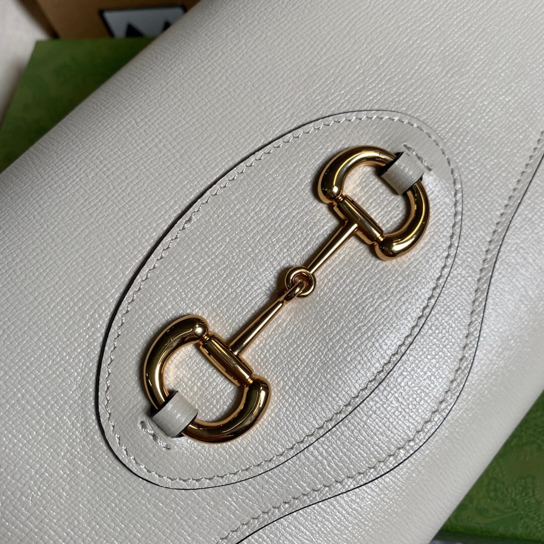 GG 677286 Horsebit Envelope chain sling bag white