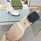GG HORSEBIT PLAQUE ANKLE BOOTS OFF WHITE