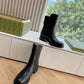 GG LEATHER ANKLE BOOTS BLACK