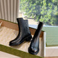 GG LEATHER ANKLE BOOTS BLACK