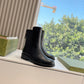 GG LEATHER ANKLE BOOTS BLACK