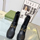 GG HORSEBIT PLAQUE ANKLE BOOTS BLACK 719830 1DO50 1000