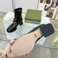 GG HORSEBIT PLAQUE ANKLE BOOTS BLACK 719830 1DO50 1000