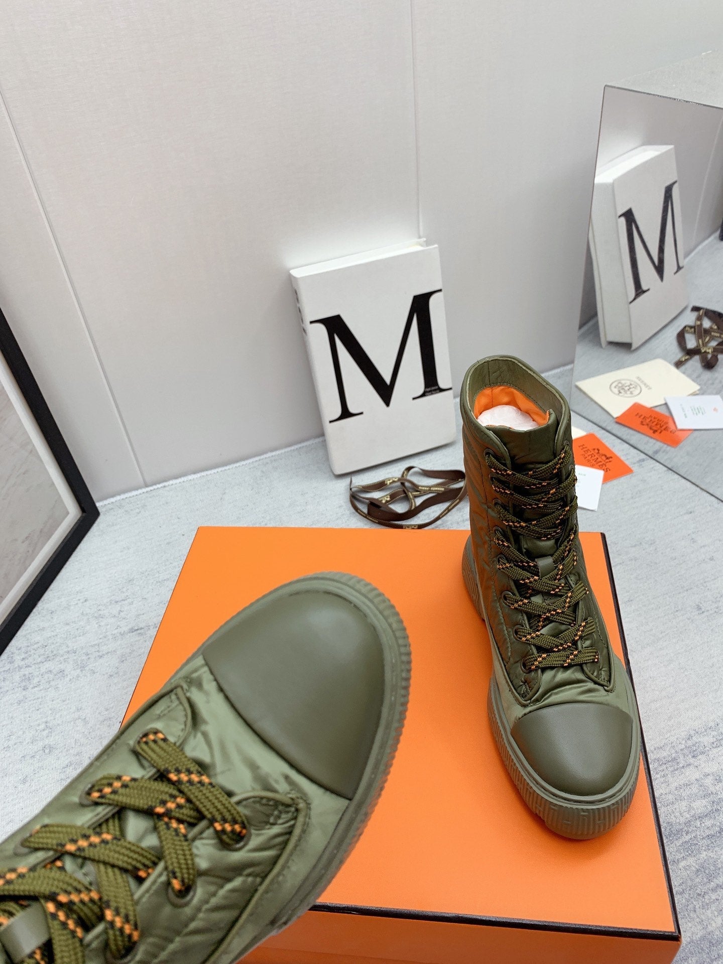 HM FRESH ANKLE BOOTS GREEN